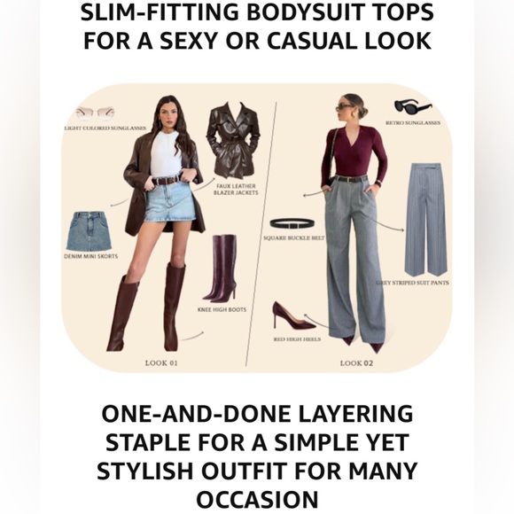 Long Sleeve Body Suit Mock Turtle Neck Zip Up Bodysuit color black size medium - Picture 4 of 4